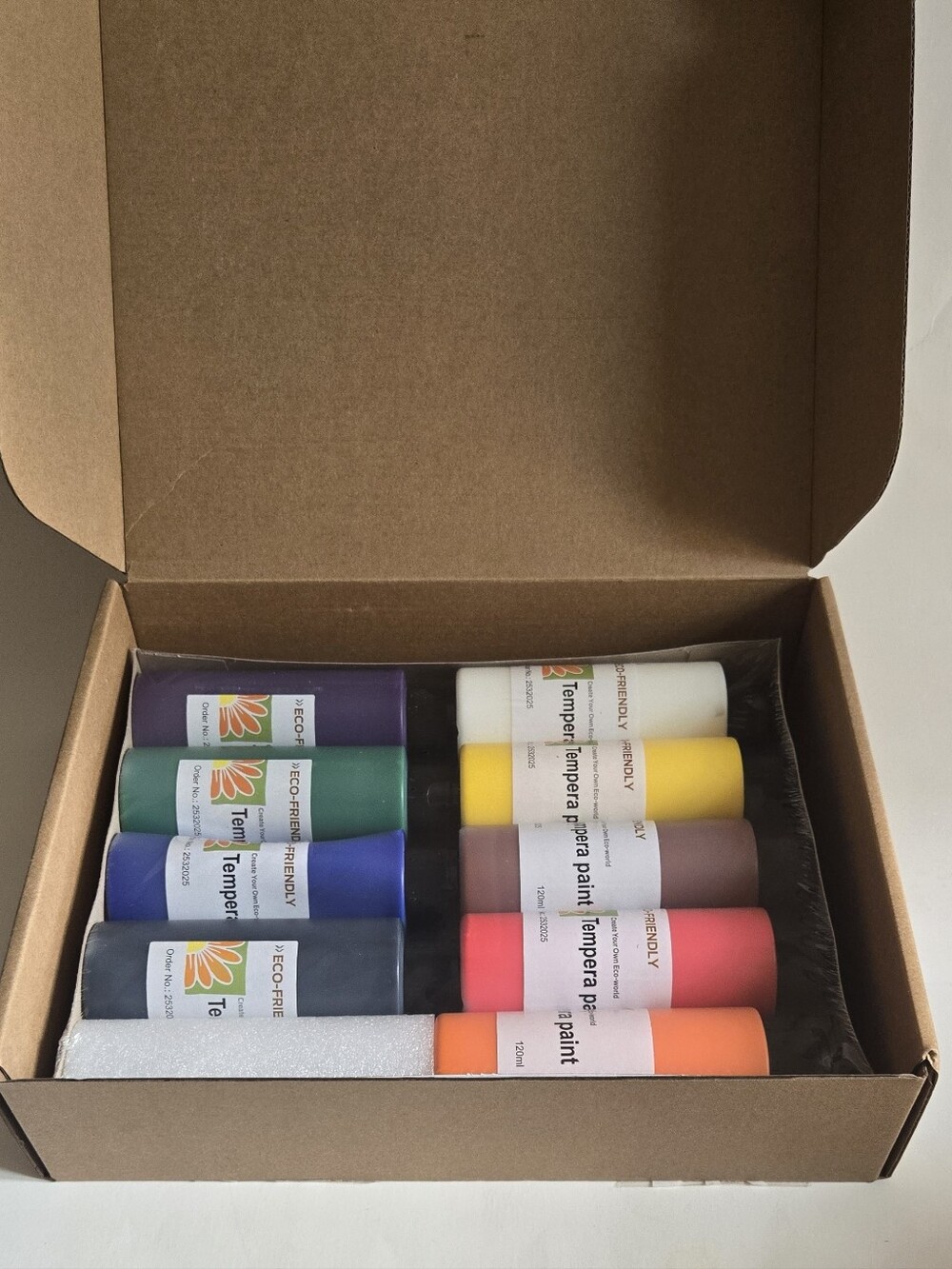 NEW K12 Tempera Paint Set 9 Colors + Construction Paper Art Kit